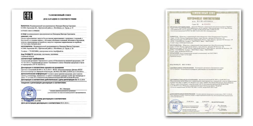 Декларация и сертификат соответствия: основные отличия и особенности